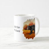 Schwarzer Bär im Herbstwald Kaffeetasse (VorderseiteRechts)