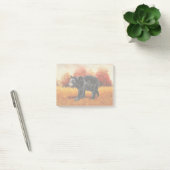 Schwarzer Bär im Herbstwald Post-it Klebezettel (Büro)