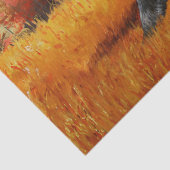 Schwarzer Bär im Herbstwald Seidenpapier (Detail)