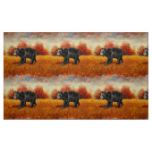 Schwarzer Bär im Herbstwald Stoff (Fat Quarter (45,7 x 55,9 cm))