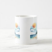 Schwarzer Bär im Sommer Kaffeetasse (Mittel)