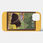 Schwarzer Bär im Wald - Bend, Oregon Case-Mate iPhone Hülle (Rückseite (Horizontal))
