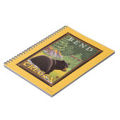 Schwarzer Bär im Wald - Bend, Oregon Notizblock (Linke Seite)