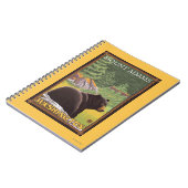 Schwarzer Bär im Wald - Berg Adams, Washington Notizblock (Linke Seite)