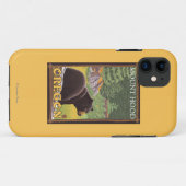 Schwarzer Bär im Wald - Berg-Haube, Oregon Case-Mate iPhone Hülle (Rückseite (Horizontal))