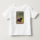 Schwarzer Bär im Wald - Dawson, Alaska Kleinkind T-shirt (Vorderseite)