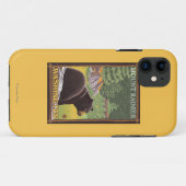 Schwarzer Bär im Wald - der Mount Rainier, Case-Mate iPhone Hülle (Rückseite (Horizontal))
