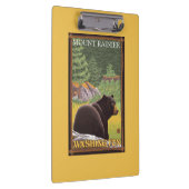 Schwarzer Bär im Wald - der Mount Rainier, Klemmbrett (Rechts)