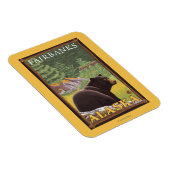 Schwarzer Bär im Wald - Fairbanks, Alaska Magnet (Rechte Seite)