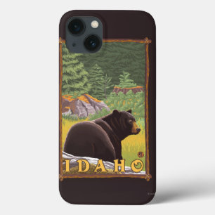Schwarzer Bär im Wald - Idaho Case-Mate iPhone Hülle