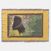 Schwarzer Bär im Wald - Idaho Decke (Vorderseite)