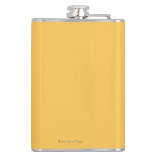 Schwarzer Bär im Wald - Idaho Flachmann (Rückseite)