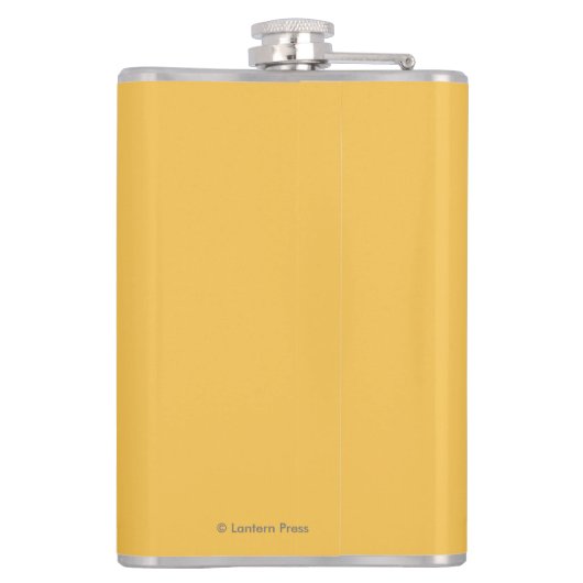 Schwarzer Bär im Wald - Idaho Flachmann (Rückseite)