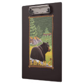 Schwarzer Bär im Wald - Idaho Klemmbrett (Links)