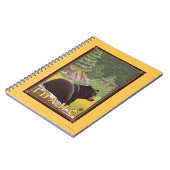 Schwarzer Bär im Wald - Idaho Notizblock (Linke Seite)