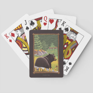 Schwarzer Bär im Wald - Idaho Spielkarten