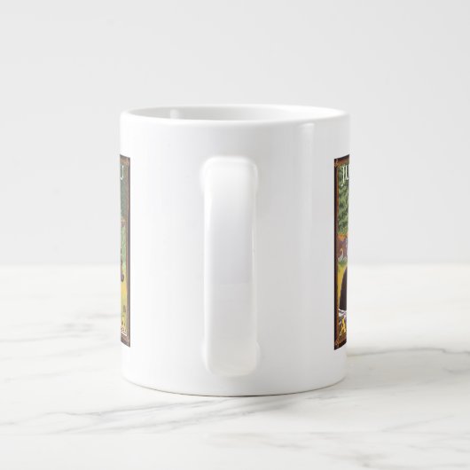 Schwarzer Bär im Wald - Juneau, Alaska Jumbo-Tasse (Rückseite)