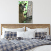 Schwarzer Bär im Wald Leinwanddruck (Insitu (Schlafzimmer))