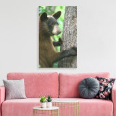 Schwarzer Bär im Wald Leinwanddruck (Insitu (Wohnzimmer))
