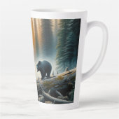 Schwarzer Bär im Wald Milchtasse (Rechts)