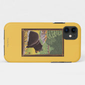 Schwarzer Bär im Wald - Montana Case-Mate iPhone Hülle (Rückseite (Horizontal))
