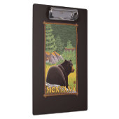 Schwarzer Bär im Wald - Montana Klemmbrett (Rechts)