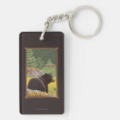 Schwarzer Bär im Wald - Montana Schlüsselanhänger (Rückseite)