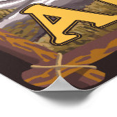 Schwarzer Bär im Wald - Nationalpark Denali, AK Poster (Ecke)