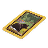 Schwarzer Bär im Wald - Nordkaskaden, Washington Magnet (Linke Seite)