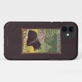 Schwarzer Bär im Wald - Petersburg, Alaska Case-Mate iPhone Hülle (Rückseite (Horizontal))