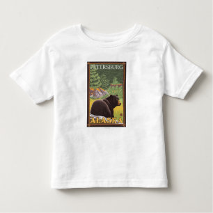 Schwarzer Bär im Wald - Petersburg, Alaska Kleinkind T-shirt