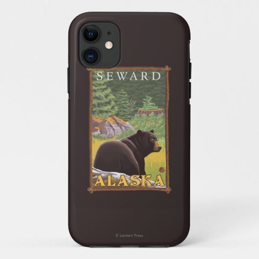 Schwarzer Bär im Wald - Seward, Alaska Case-Mate iPhone Hülle (Rückseite)