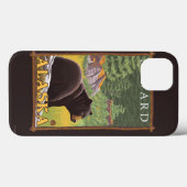 Schwarzer Bär im Wald - Seward, Alaska Case-Mate iPhone Hülle (Rückseite (Horizontal))