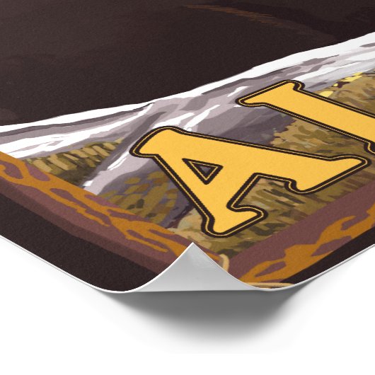 Schwarzer Bär im Wald - Seward, Alaska Poster (Ecke)