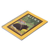 Schwarzer Bär im Wald - Sitka, Alaska Notizblock (Linke Seite)