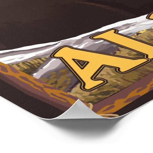 Schwarzer Bär im Wald - Sitka, Alaska Poster (Ecke)