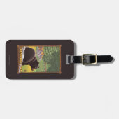 Schwarzer Bär im Wald - Washington Gepäckanhänger (Vorderseite horizontal)