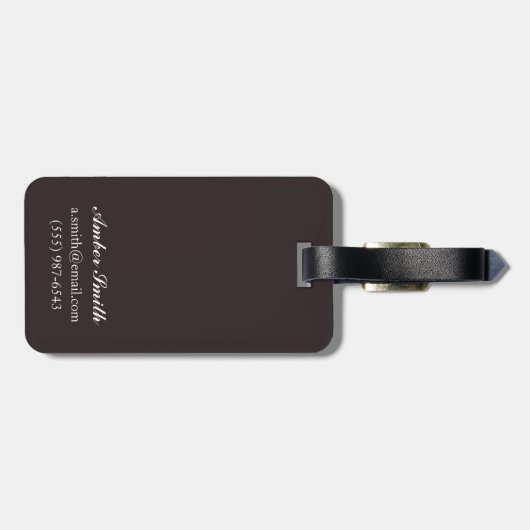 Schwarzer Bär im Wald - Washington Gepäckanhänger (Rückseite horizontal)