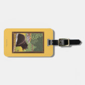 Schwarzer Bär im Wald - Washington Gepäckanhänger (Vorderseite horizontal)