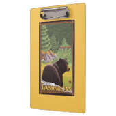 Schwarzer Bär im Wald - Washington Klemmbrett (Links)