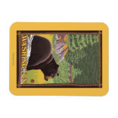 Schwarzer Bär im Wald - Washington Magnet (Horizontal)