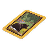 Schwarzer Bär im Wald - Washington Magnet (Linke Seite)