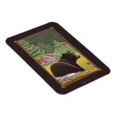 Schwarzer Bär im Wald - Washington Magnet (Rechte Seite)