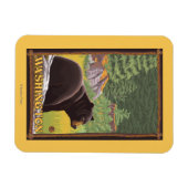 Schwarzer Bär im Wald - Washington Magnet (Horizontal)