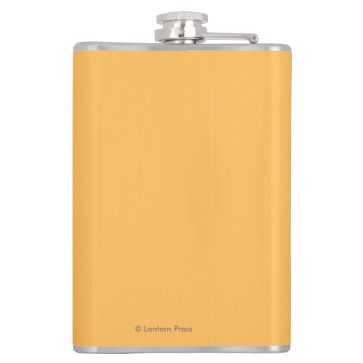 Schwarzer Bär im Wald - Wrangell, Alaska Flachmann (Rückseite)