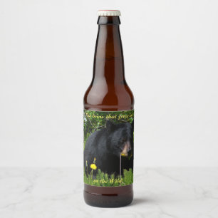 Schwarzer Bär im Wilden Bierflaschenetikett