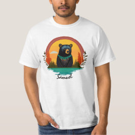 Schwarzer Bär in amerikanischer Nackenbekleidung T-Shirt