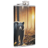 Schwarzer Bär in der Waldszene Flachmann (Rechts)