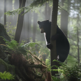 Schwarzer Bär in einem Baum Puzzle