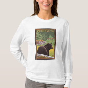 Schwarzer Bär in ForestSouth Dakota T-Shirt